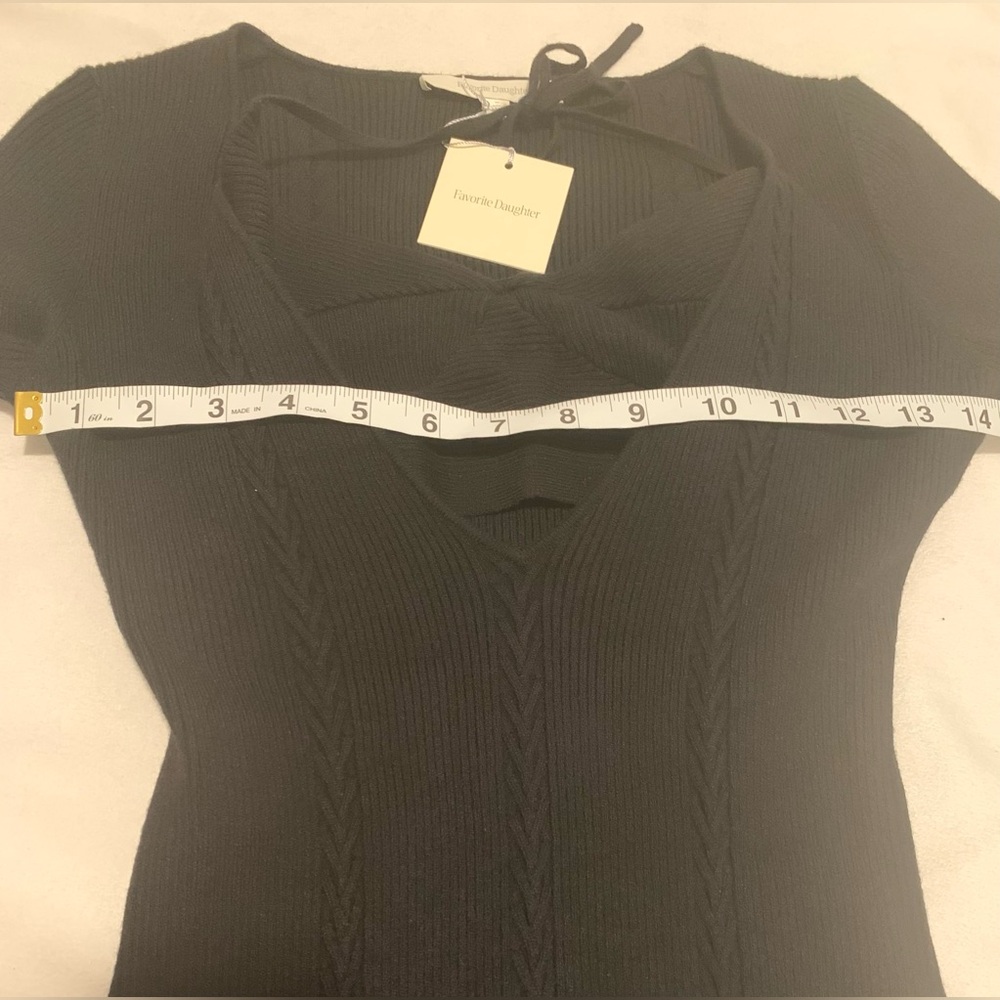 NWT Favorite Daughter Black Take Me Somewhere Midi Sweater Dress Size Medium - Picture 10 of 16